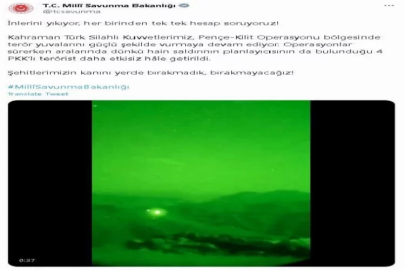 MSB: Pençe-Kilit bölgesinde 4 terörist etkisiz hale getirildi