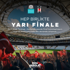 Hollanda-Türkiye maçı Beşiktaş Tüpraş Stadyumu'nda yayınlanacak