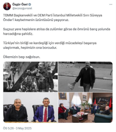 Özgür Özel'den 'Önder' mesajı: Ömrünü barış yolunda harcadığına şahidiz