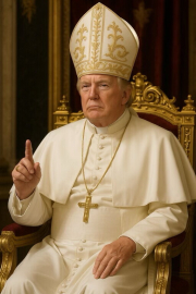 Trump, yapay zeka ile kendisini 'Papa' yaptığı bir fotoğraf paylaştı