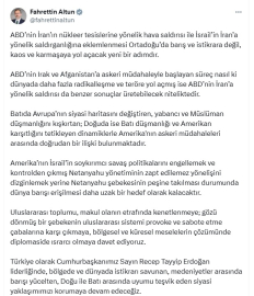 İletişim Başkanı Altun: ABD'nin saldırısı kaos ve karmaşaya yol açacak yeni bir adım