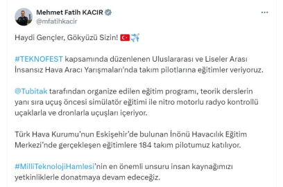 Genç pilotlara TEKNOFEST'te İHA eğitimi