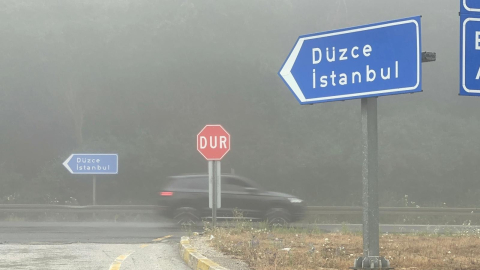 Bolu Dağı'nda sis etkili oldu