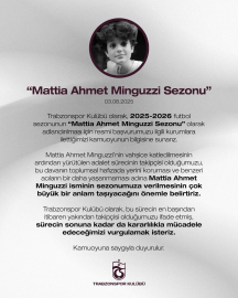 Trabzonspor’dan ‘Mattia Ahmet Minguzzi Sezonu' başvurusu
