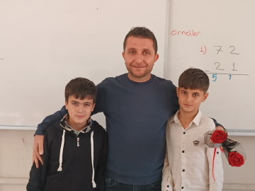 İki öğrencisi olan köy okulunda 'Öğretmenler Günü' kutlaması