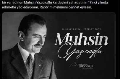 Cumhurbaşkanı Erdoğan, Muhsin Yazıcıoğlu'nu andı 